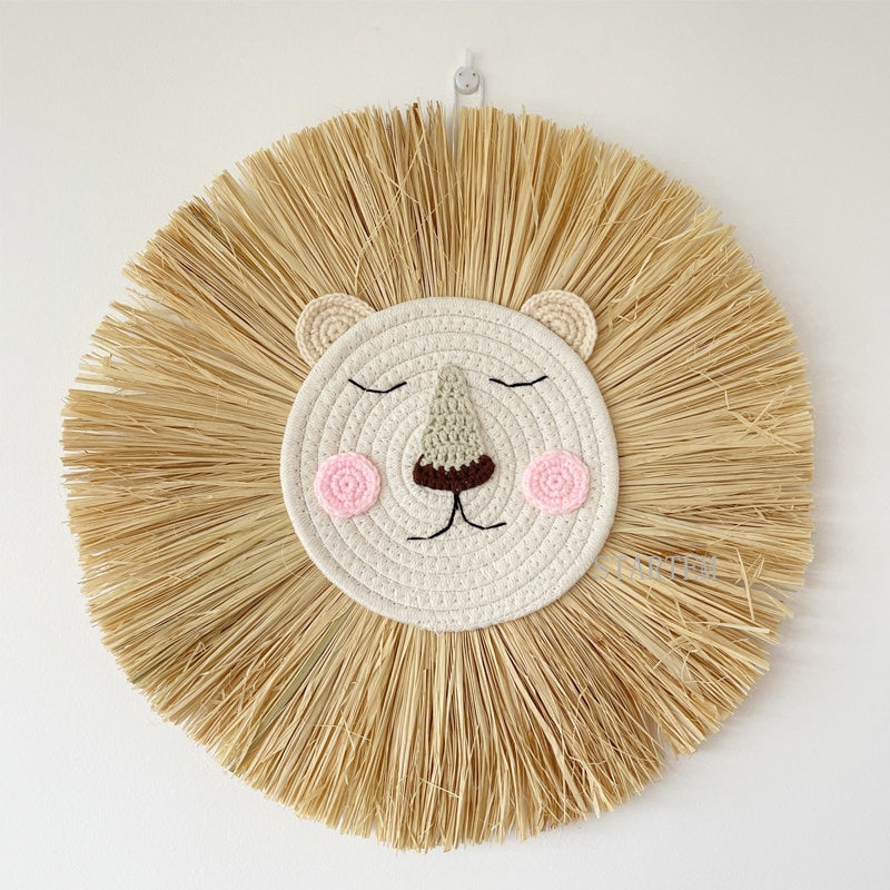 Lion Wall Decor - Boho Nursery Wall Hanging Ornament