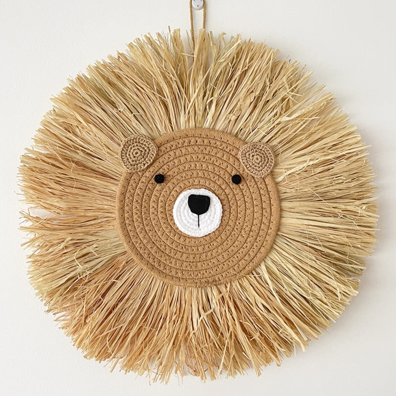 Lion Wall Decor - Boho Nursery Wall Hanging Ornament