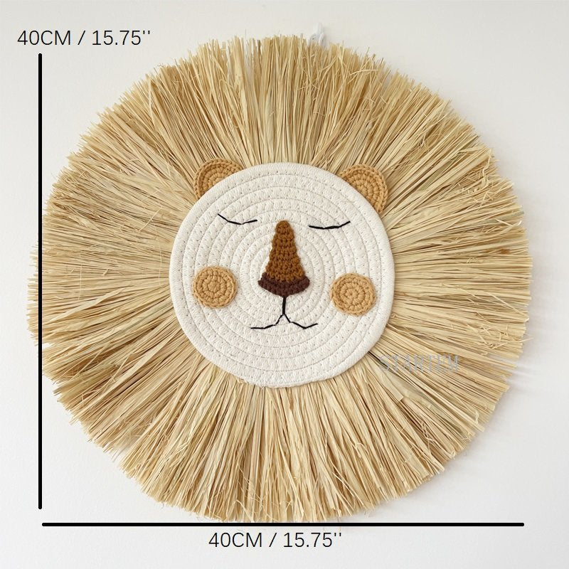 Lion Wall Decor - Boho Nursery Wall Hanging Ornament