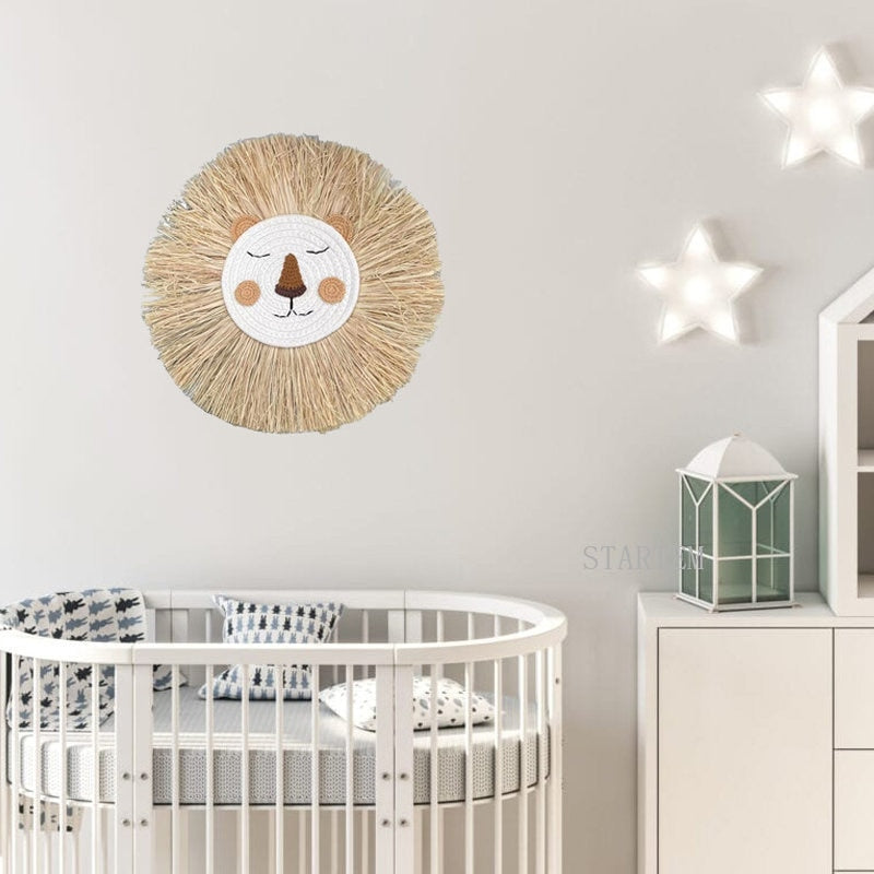 Lion Wall Decor - Boho Nursery Wall Hanging Ornament