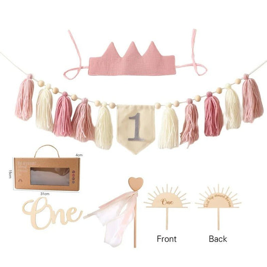 Baby First Birthday Party Decoration - Beige Bunny