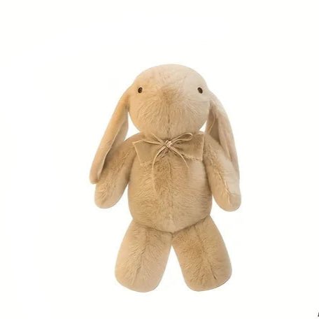 Cute Soft Bunny Plush Toy with Bow and Long Ears - Beige Bunny