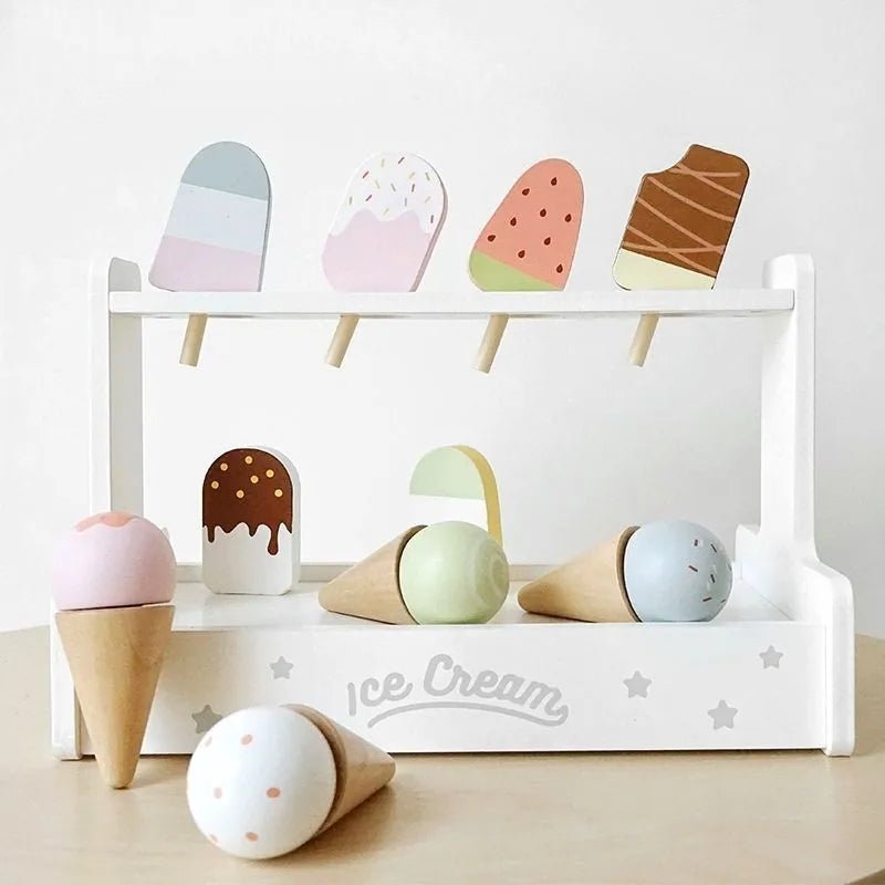 Montessori Ice Cream Pretend Set - Beige Bunny