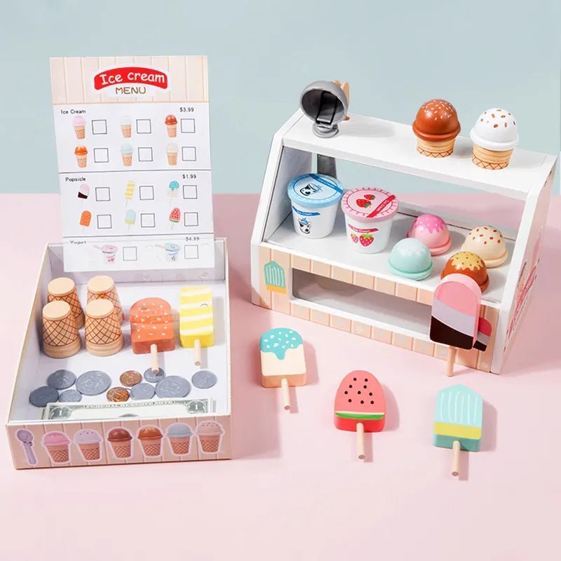 Montessori Ice Cream Pretend Set - Beige Bunny