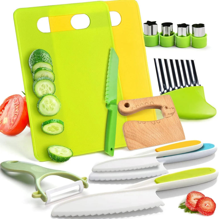 Montessori Kitchen Tools Set for Kids Beige Bunny