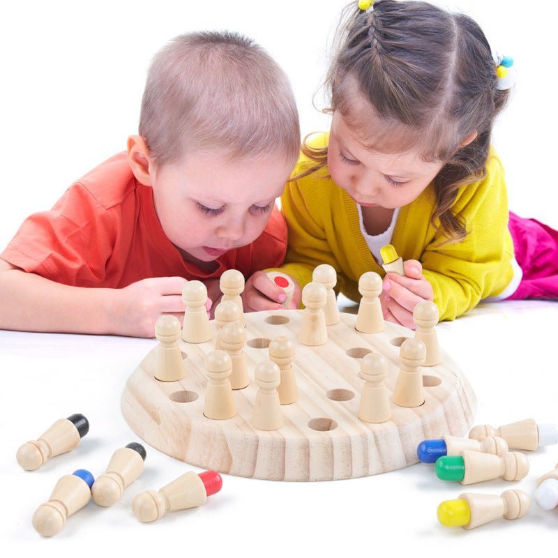 Montessori Memory Chess - Beige Bunny