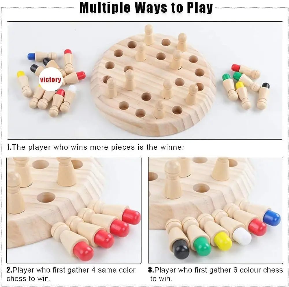 Montessori Memory Chess - Beige Bunny