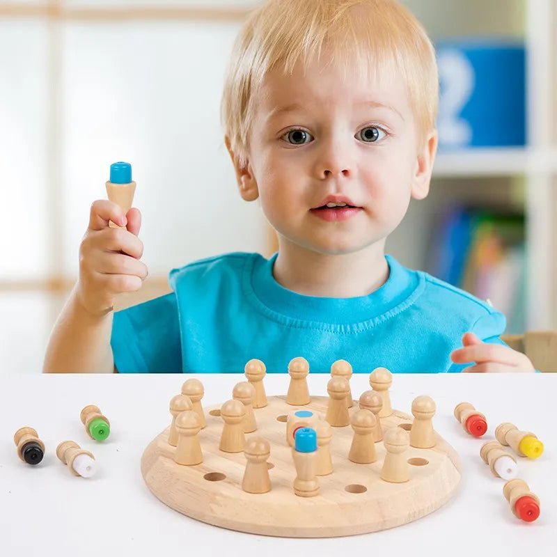 Montessori Memory Chess - Beige Bunny