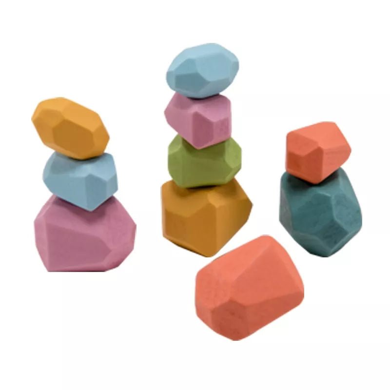 Montessori Stones Building Blocks Set - Beige Bunny