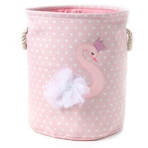 Toys Storage Basket Pink Swan Cat Clothes Laundry Organizer - Beige Bunny